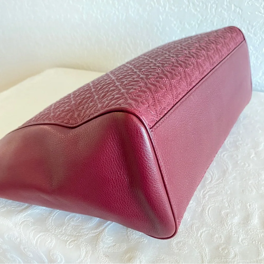 Tory Burch burgundy quilted Bryant chain strap Tote bag